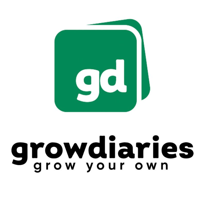 grow diaries logo with grow your own tagline